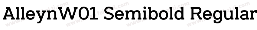AlleynW01 Semibold Regular字体转换